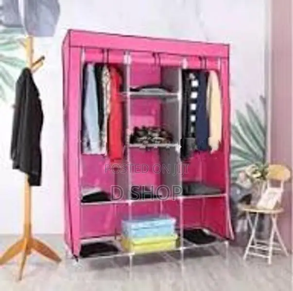 Wardrobe Cloth Cupboard - 3 Roll over Doors Storage