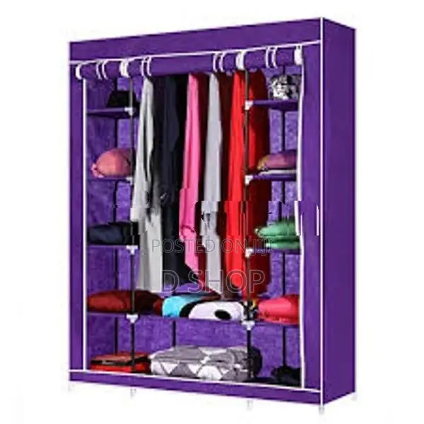 Wardrobe Cloth Cupboard - 3 Roll over Doors Storage