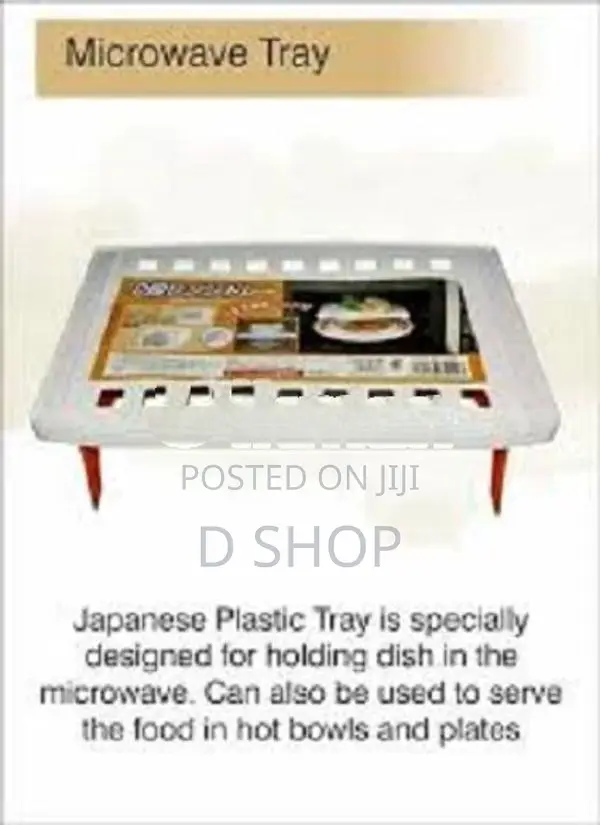 Plastic Plain Microwave Tray Foldable - Food warming Organizer