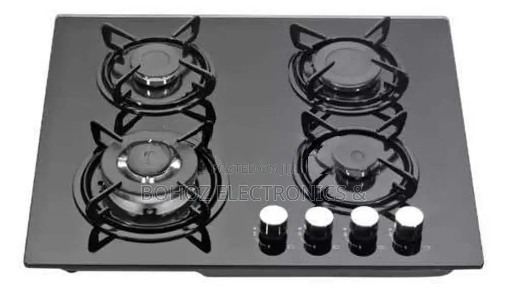 Evvoli Cooker Hob 4 Burner Tempered Glass