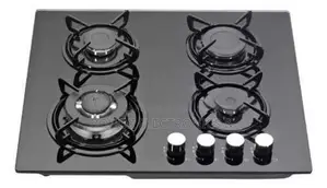 Evvoli Cooker Hob 4 Burner Tempered Glass