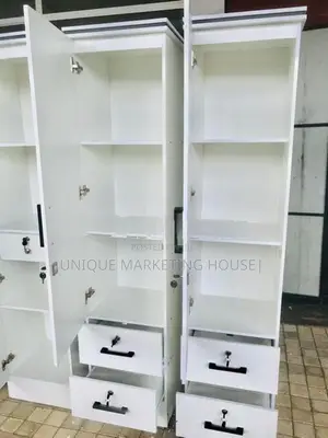 MODERN FULL WHITE SINGLE DOOR SMART CUPBOARDS