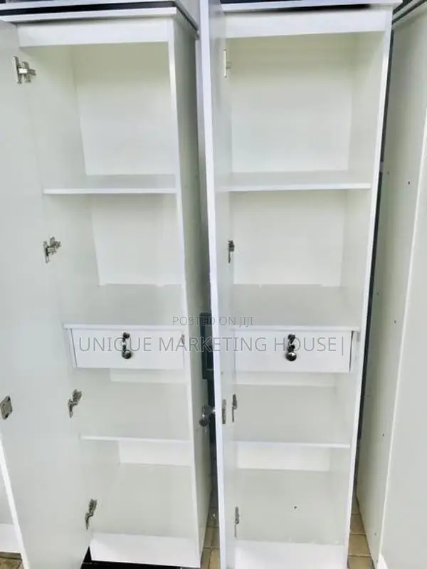 MODERN FULL WHITE SINGLE DOOR SMART CUPBOARDS