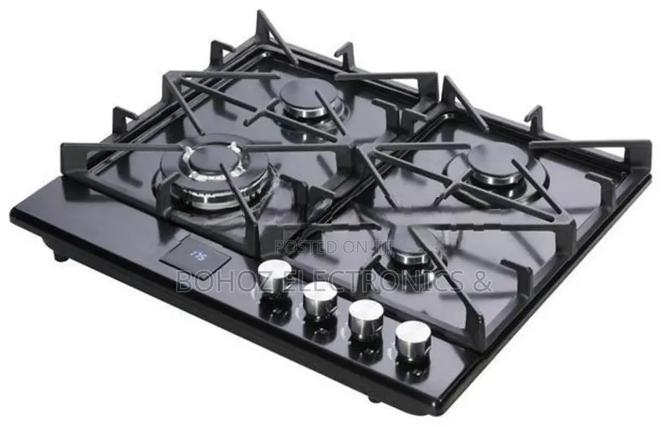 Prestige Timer Cooker Hob 4 Burner with Safety Black Stainless Steel