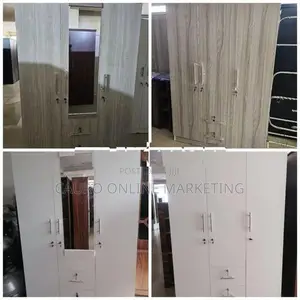 new melamine 3 door white / ash colour cupboard ( wardrobe )