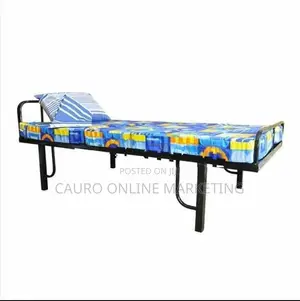 new steel single bed with double layer mattress 6*3ft