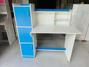 MODERN BLUE MIX WHITE SIDE 3CUPBOARD STUDY TABLE