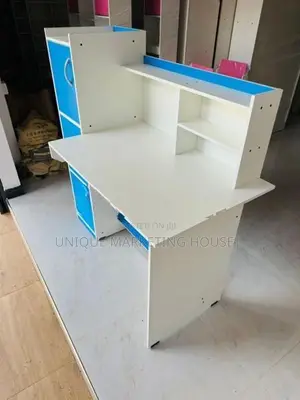 MODERN BLUE MIX WHITE SIDE 3CUPBOARD STUDY TABLE