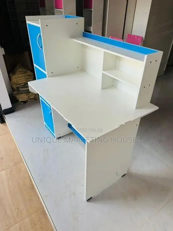 MODERN BLUE MIX WHITE SIDE 3CUPBOARD STUDY TABLE
