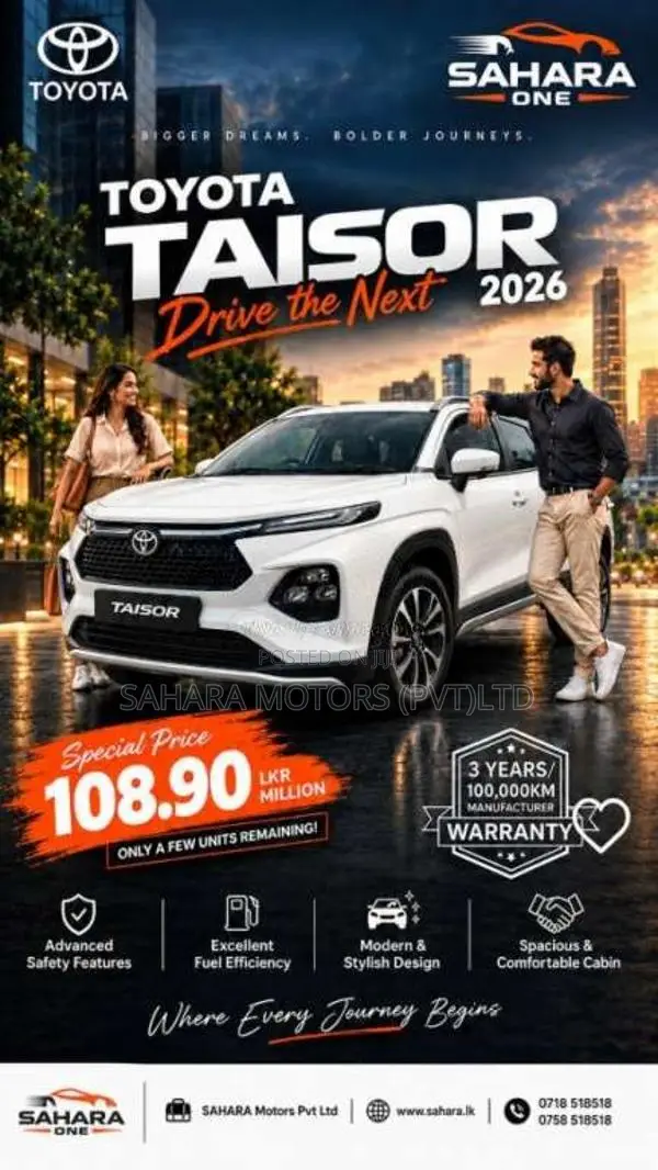 Toyota Taisor V Grade 2026 SUV Brand New