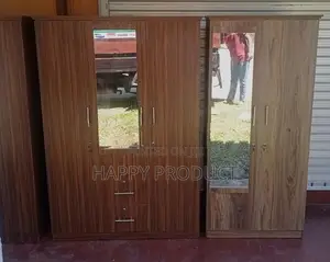 3 Door Melamine Design Wardrobe - Almari