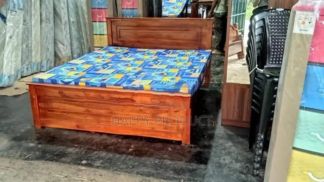72x60 Queen Size Box Bed with Double Layer Mattress