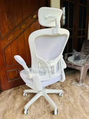 White Penguin Arm Adjustable Office Chairs