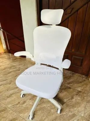 White Penguin Arm Adjustable Office Chairs
