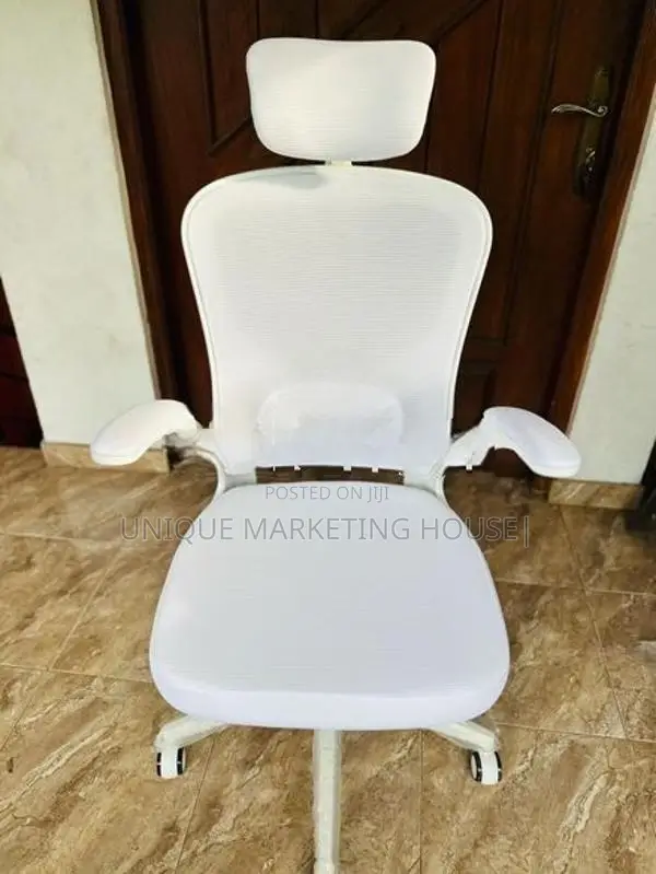 White Penguin Arm Adjustable Office Chairs