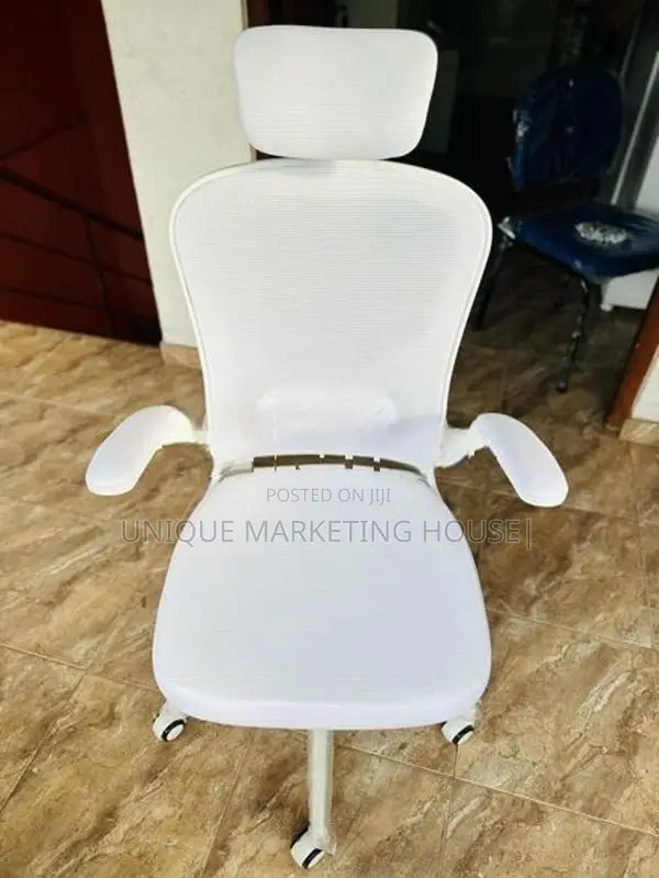 White Penguin Arm Adjustable Office Chairs
