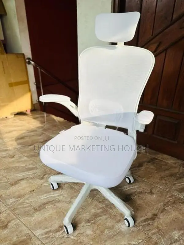 White Penguin Arm Adjustable Office Chairs