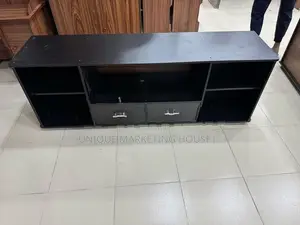 Modern 5ft Black Melamine 65” Tv Stand