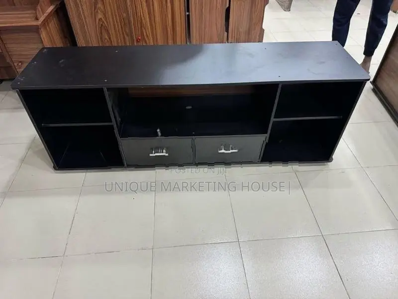 Modern 5ft Black Melamine 65” Tv Stand