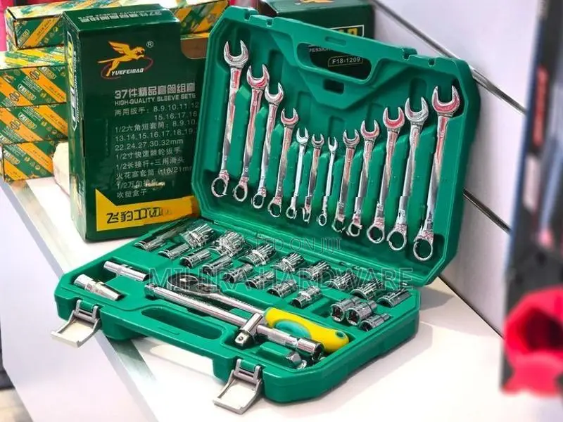 37 Pcs Combination Wrench Key & Box Socket Set Feibao 1209 Hand Tool K
