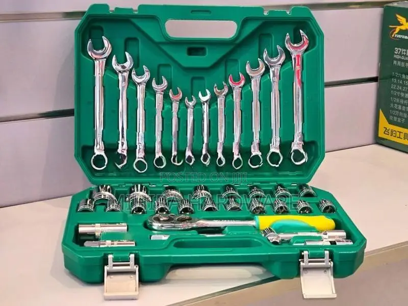 37 Pcs Combination Wrench Key & Box Socket Set Feibao 1209 Hand Tool K