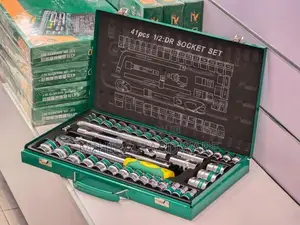 Box Socket Set 41 Pieces ( FEIBAO 18-1204 ) Key Kit 1/2" Inches Mm