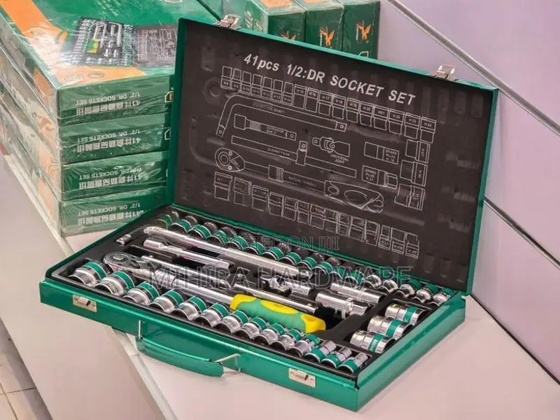 Box Socket Set 41 Pieces ( FEIBAO 18-1204 ) Key Kit 1/2" Inches Mm