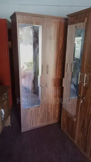 2 Door Melamine Glass Wardrobe