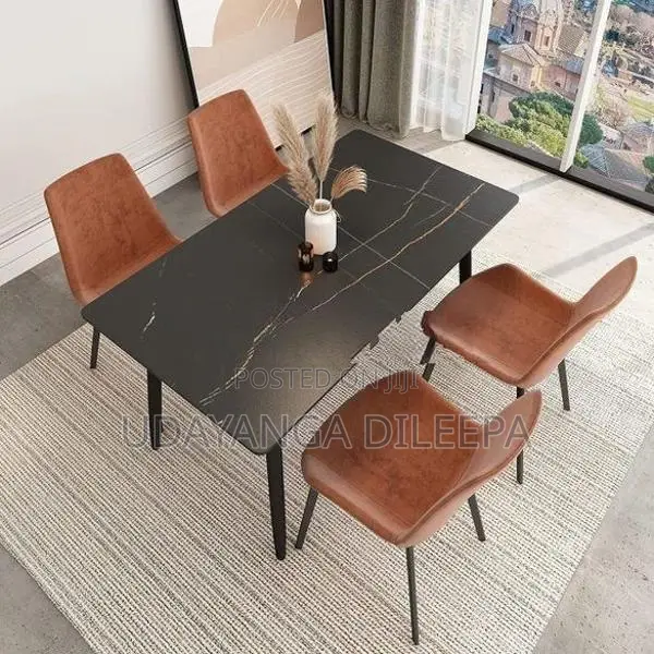 Luxury Granite Dining Table with Chairs