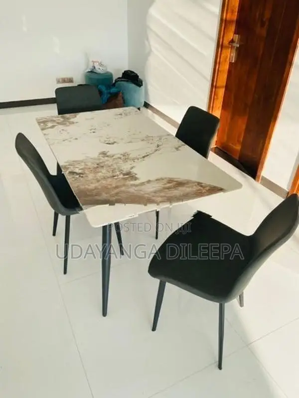 Luxury Granite Dining Table with Chairs