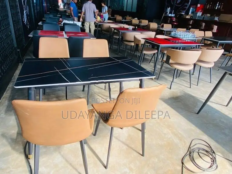 Restaurant Dining Table with Cushion Chairs
