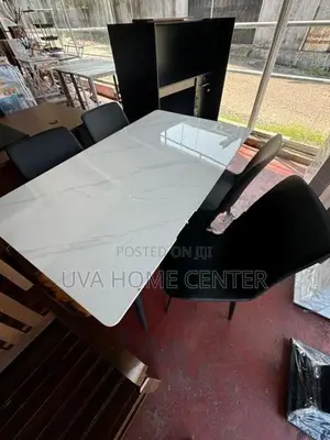 Granite Dining Table (55"x32") + 4 Chair
