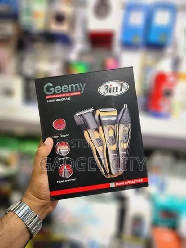 Geemy GM-595 Rechargeable 3-in-1 Shaver Trimmer