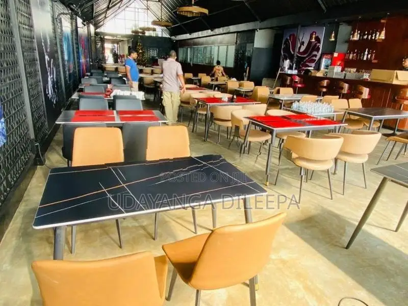 Restaurant Dining Table with Cushion Chairs