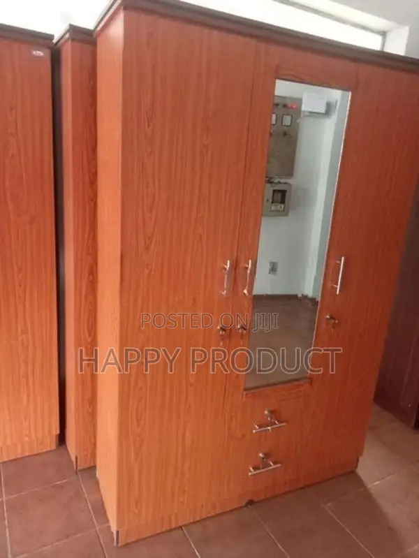 3 Door Melamine Wardrobe - Almari