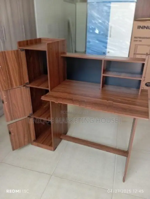 Modern Smart Side Cupboard Dark Study Table