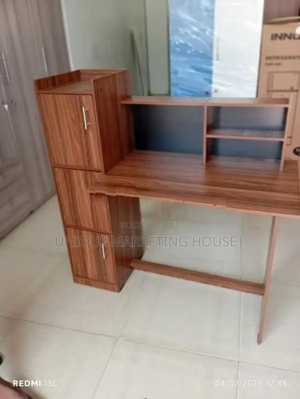 Modern Smart Side Cupboard Dark Study Table