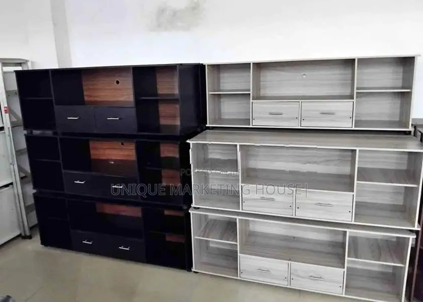 Modern 65” Mid-2 Drawer Melamine Tv Stands