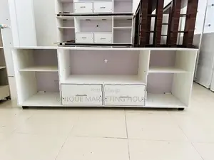 Modern 65” Mid-2 Drawer Melamine Tv Stands