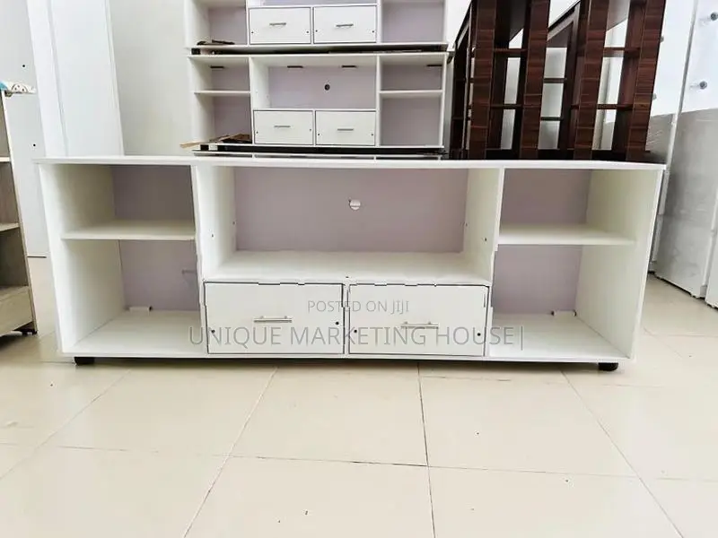 Modern 65” Mid-2 Drawer Melamine Tv Stands