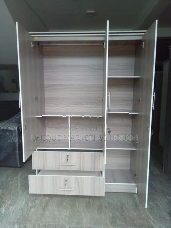 Modern L 2Drawer American White 3D wardrobe