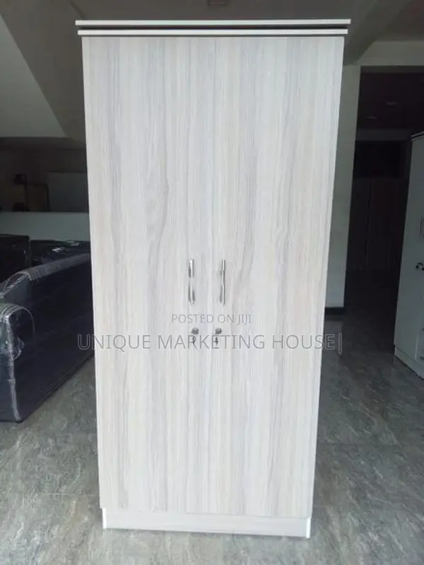 Modern Side Hanging 2 D American White Wardrobe