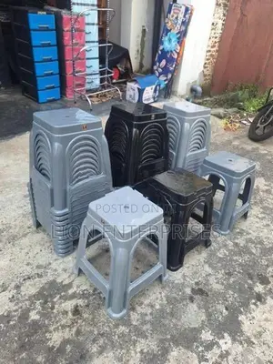 Plastic stools black
