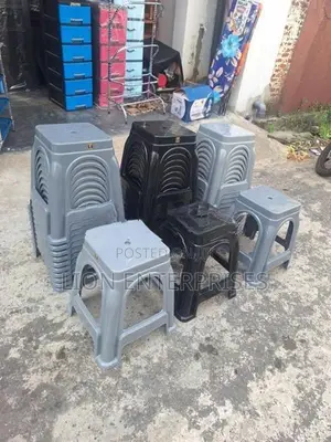Plastic stools black