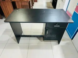 MODERN 4x2 MELAMINE BLK OFFICE TABLE WITH WIRE HOLE