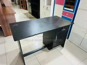 MODERN 4x2 MELAMINE BLK OFFICE TABLE WITH WIRE HOLE