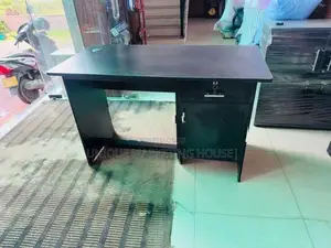 MODERN 4x2 MELAMINE BLK OFFICE TABLE WITH WIRE HOLE