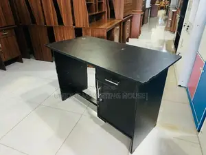 MODERN 4x2 MELAMINE BLK OFFICE TABLE WITH WIRE HOLE