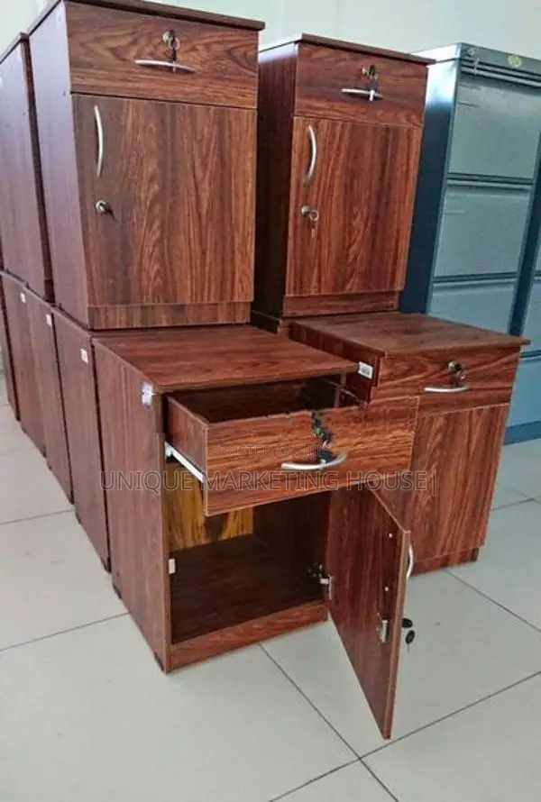 Modern Melamine Bed Side Cupboards