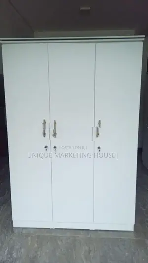 Modern Classic White 3D Melamine Wardrobe